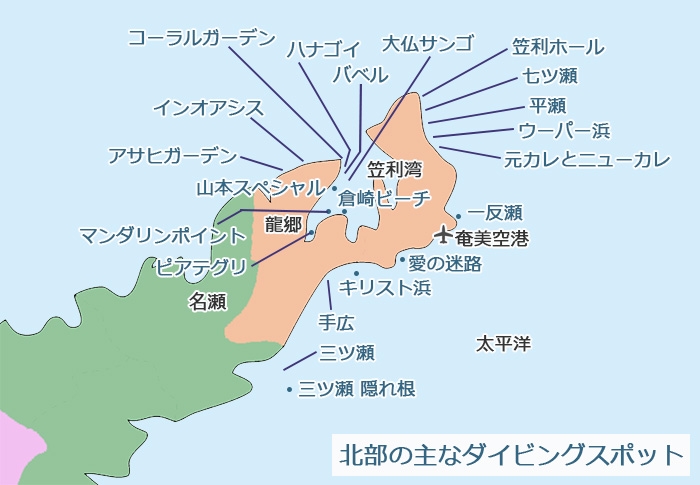 奄美大島北部のダイビングスポット