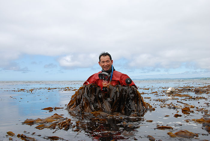 藻場の海の診断士・渋谷さん(写真/(株)渋谷潜水工業)