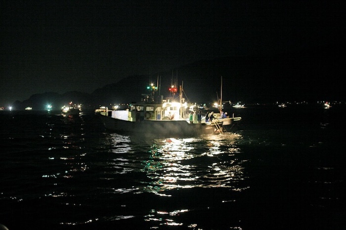 サクラエビ漁 撮影地:清水区由比 撮影協力:朝日丸