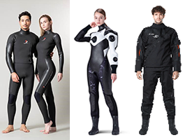 ウエットスーツ、ドライスーツ