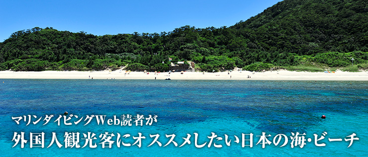 マリンダイビングWeb読者が外国人観光客にオススメしたい日本の海・ビーチ