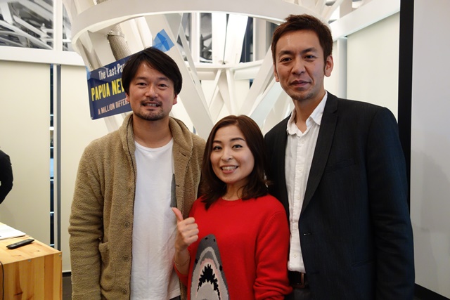 PNGナイトでトーククショーを繰り広げた3人。
左から古見きゅうさん、沼口麻子さん、中村卓哉さん